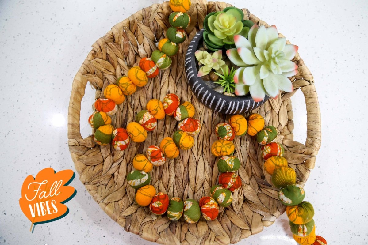 Saree Bead Garland | Pattern - Asha Project Kantha - Saree - Handmade