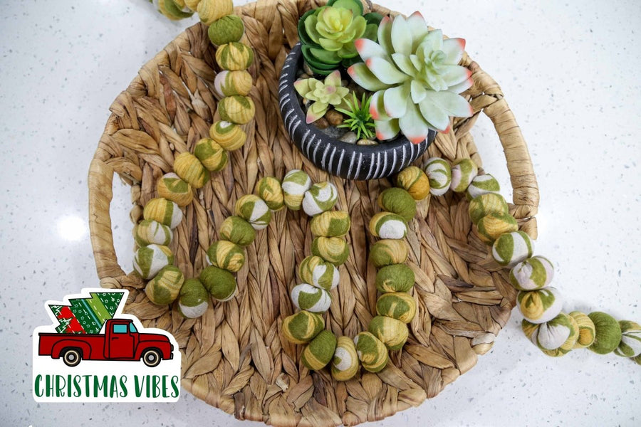 Saree Bead Garland | Pattern - Asha Project Kantha - Saree - Handmade