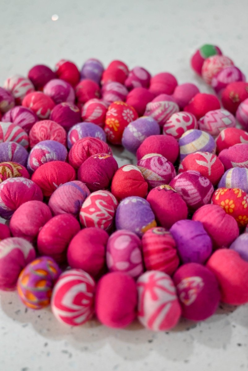 Saree Bead Garland | Valentine - Asha Project Kantha - Saree - Handmade