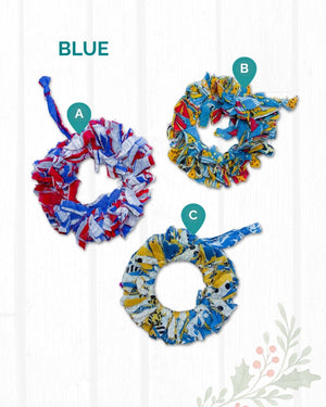 Saree Christmas Ornament | Wreath | Large - Asha Project Kantha - Saree - Handmade