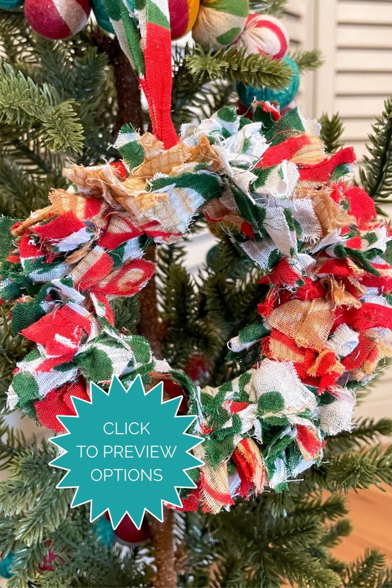 Saree Christmas Ornament | Wreath | Large - Asha Project Kantha - Saree - Handmade