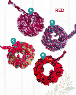 Saree Christmas Ornament | Wreath | Large - Asha Project Kantha - Saree - Handmade