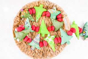 Saree Christmas Tree Garland | 4 ft - Asha Project Kantha - Saree - Handmade