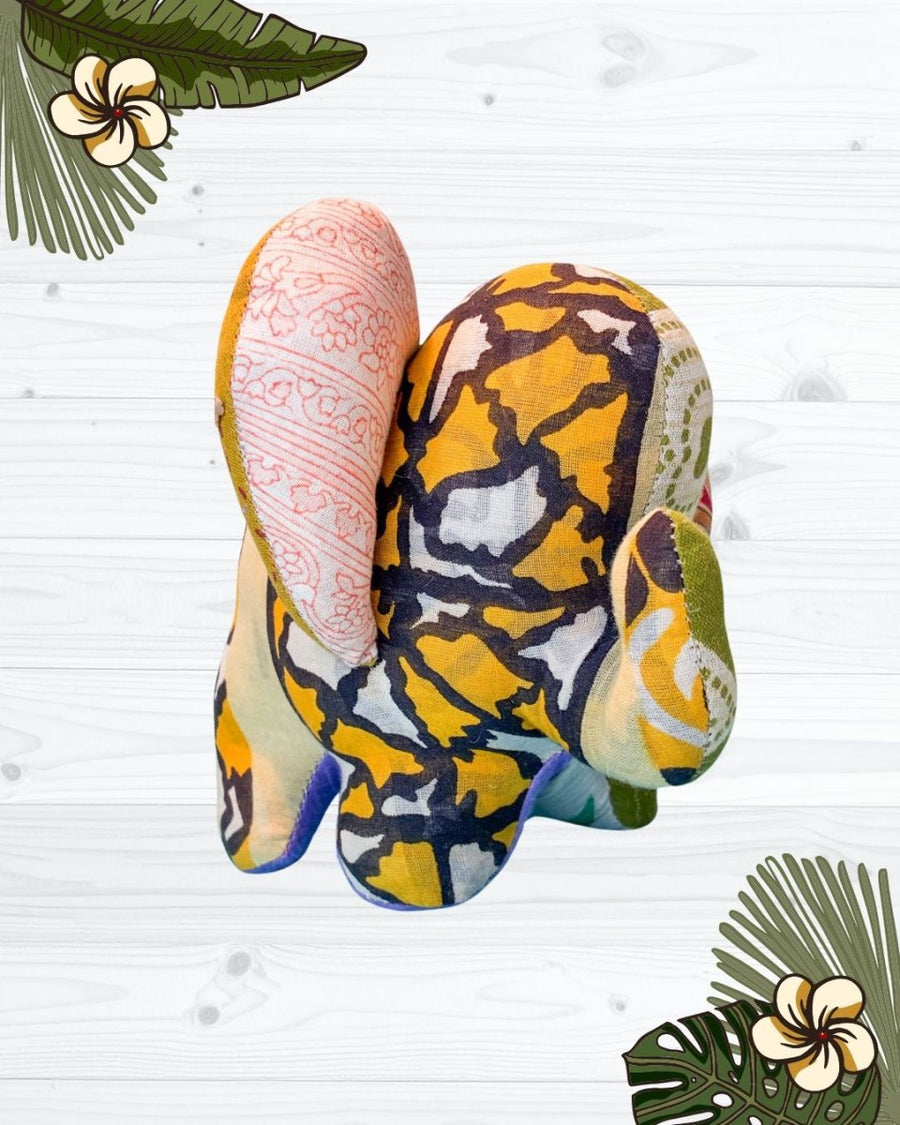 Saree Elephant - Asha Project Kantha - Saree - Handmade