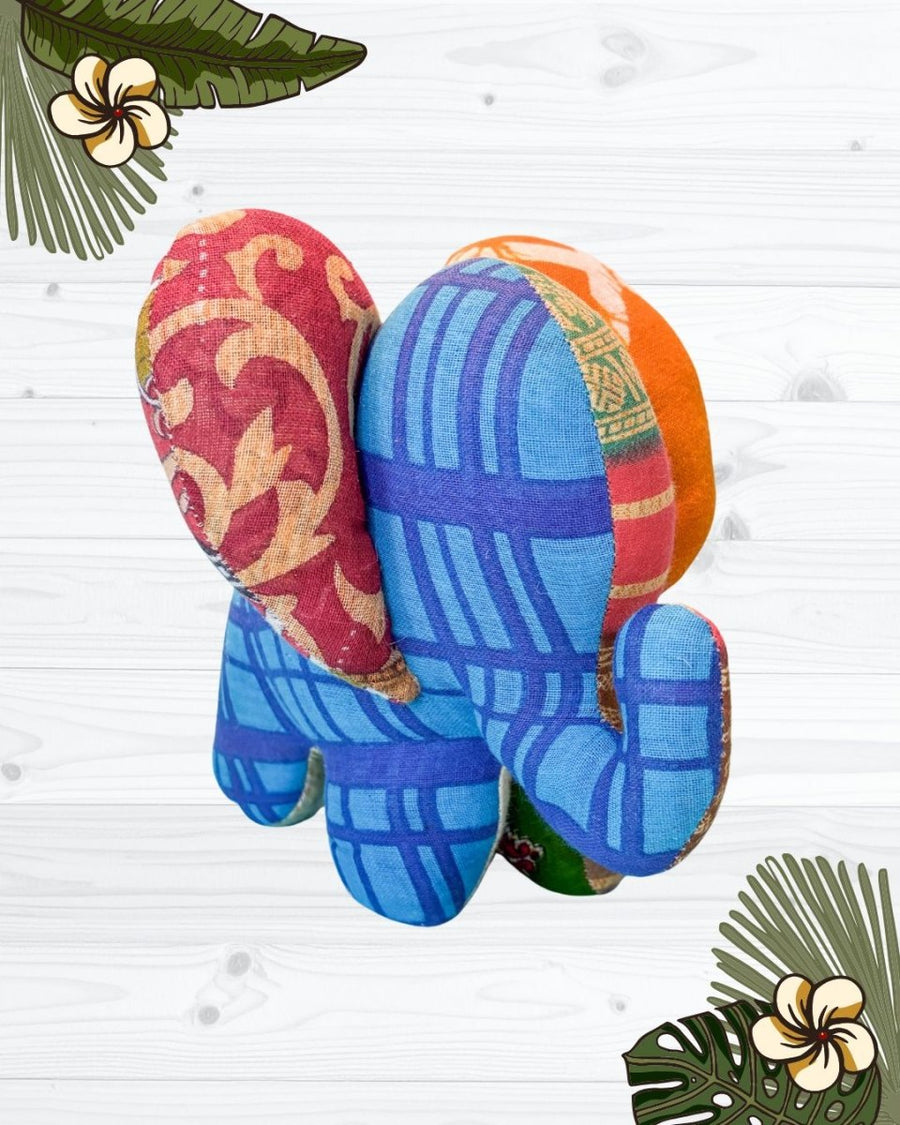 Saree Elephant - Asha Project Kantha - Saree - Handmade