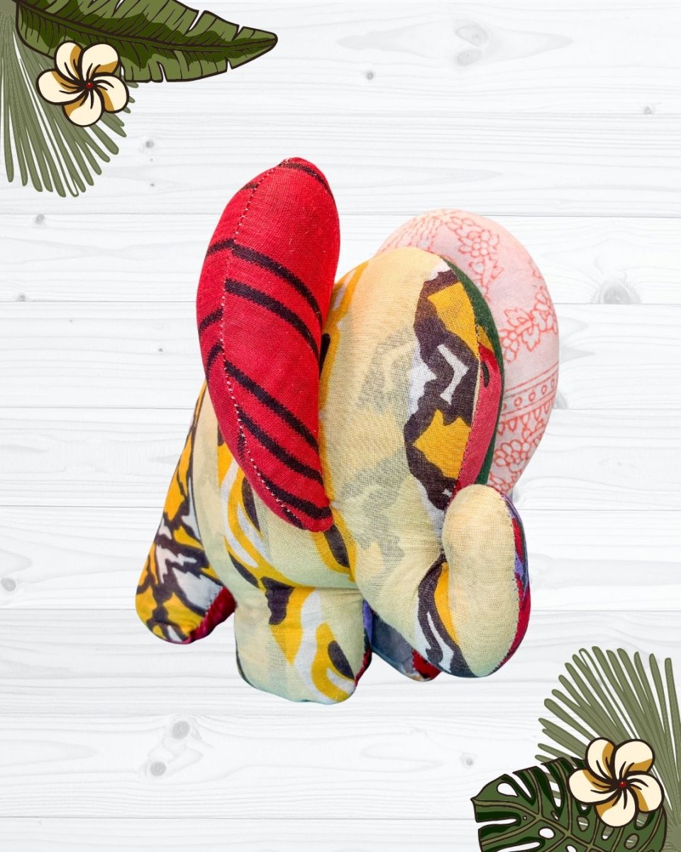 Saree Elephant - Asha Project Kantha - Saree - Handmade