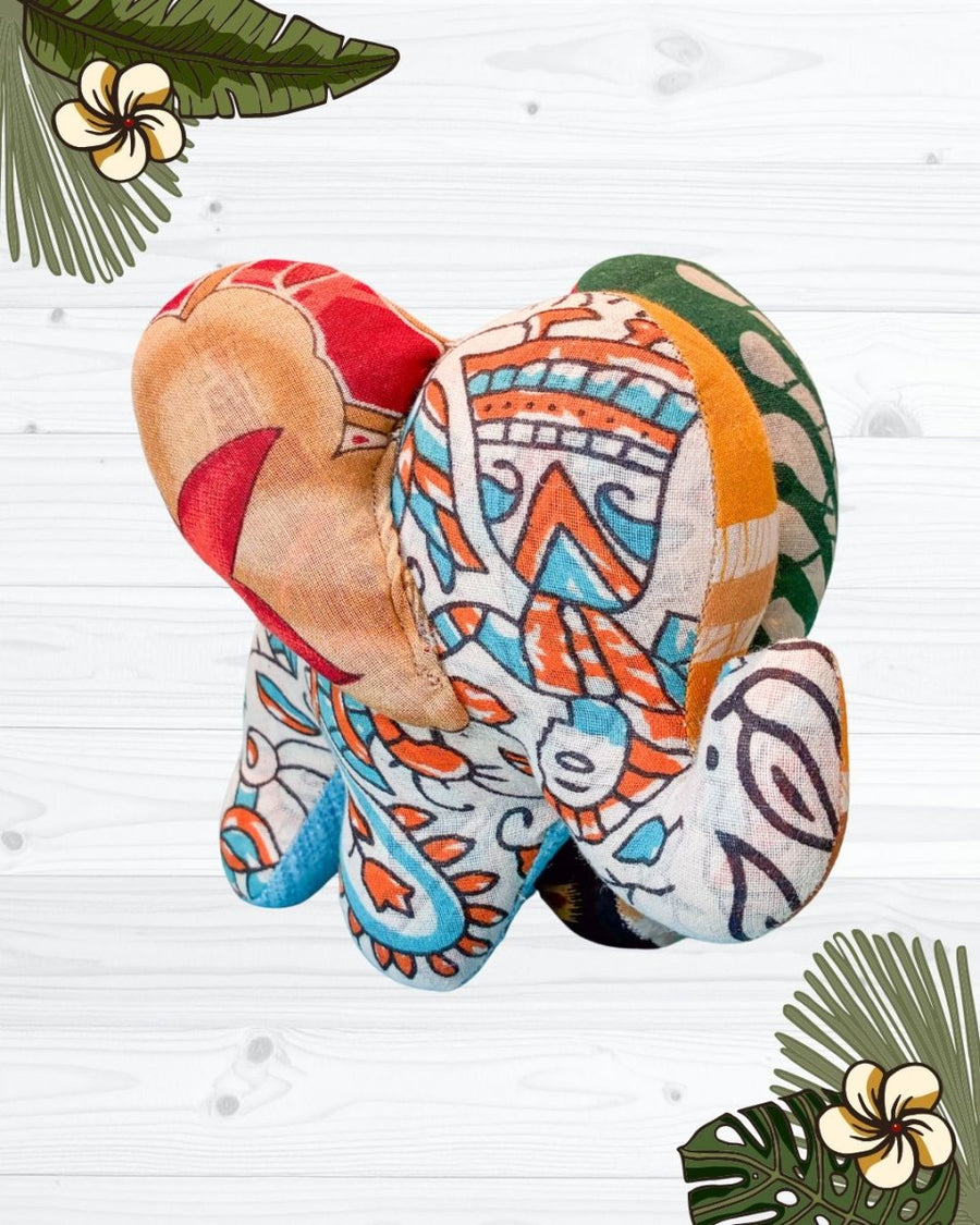 Saree Elephant - Asha Project Kantha - Saree - Handmade