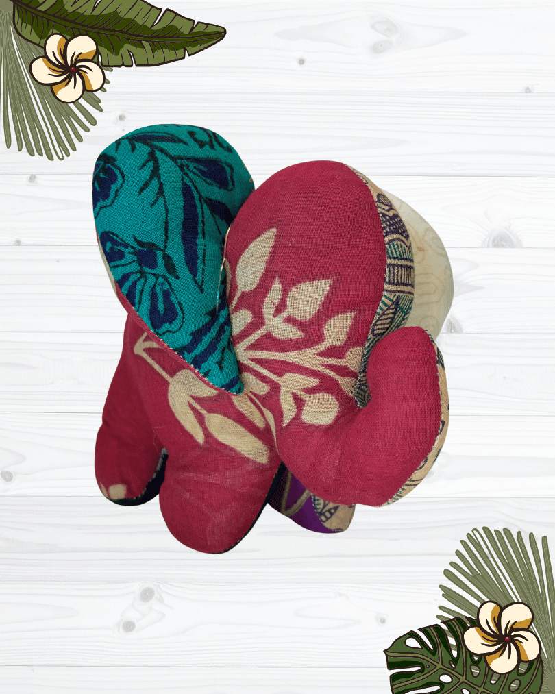 Saree Elephant - Asha Project Kantha - Saree - Handmade