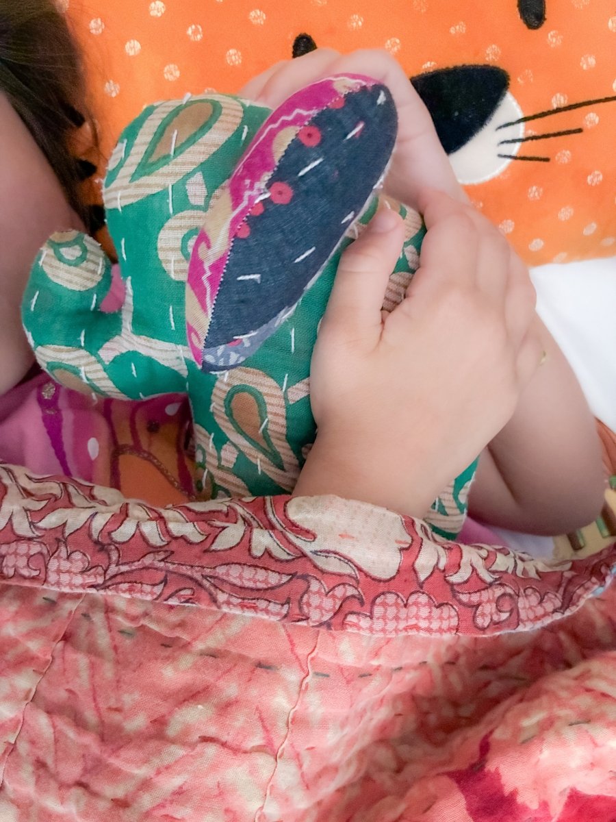 Saree Elephant | Assorted - Asha Project Kantha - Saree - Handmade