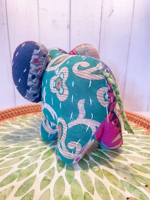 Saree Elephant | Assorted - Asha Project Kantha - Saree - Handmade