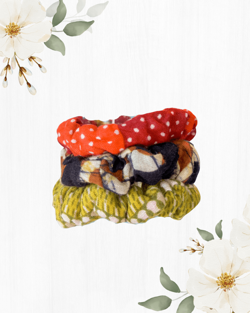 Saree Hairband Set - Asha Project Kantha - Saree - Handmade