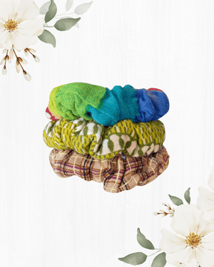 Saree Hairband Set - Asha Project Kantha - Saree - Handmade