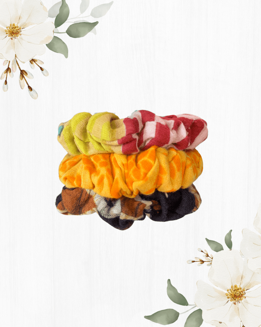 Saree Hairband Set - Asha Project Kantha - Saree - Handmade