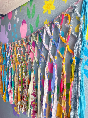 Saree Macrame Banner - Asha Project Kantha - Saree - Handmade