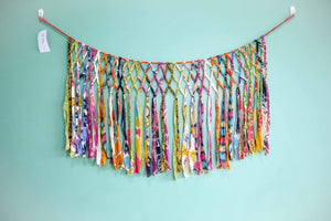 Saree Macrame Banner - Asha Project Kantha - Saree - Handmade