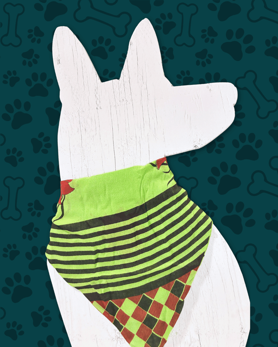 Saree Pet Bandana | Large - Asha Project Kantha - Saree - Handmade