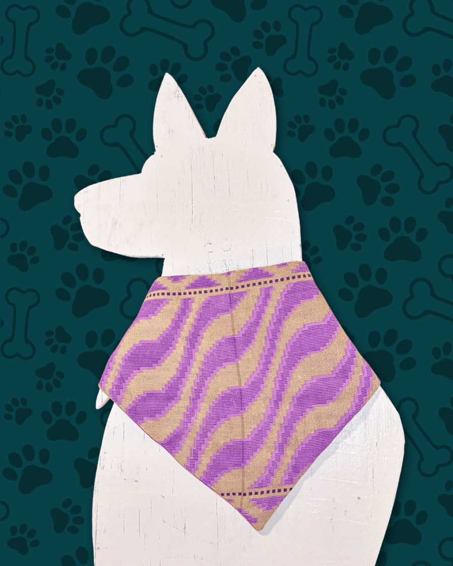 Saree Pet Bandana | Medium - Asha Project Kantha - Saree - Handmade