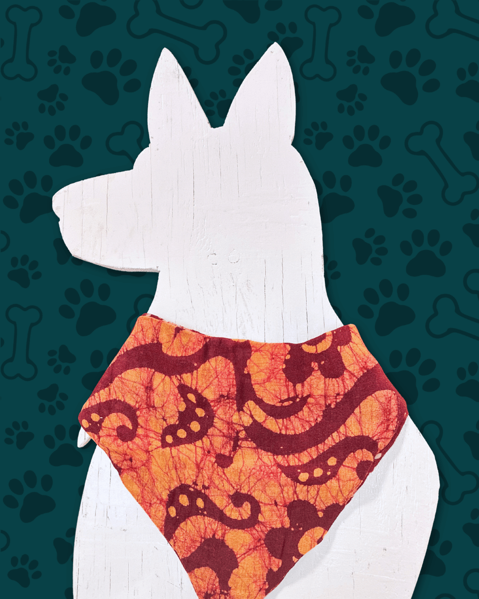 Saree Pet Bandana | Medium - Asha Project Kantha - Saree - Handmade