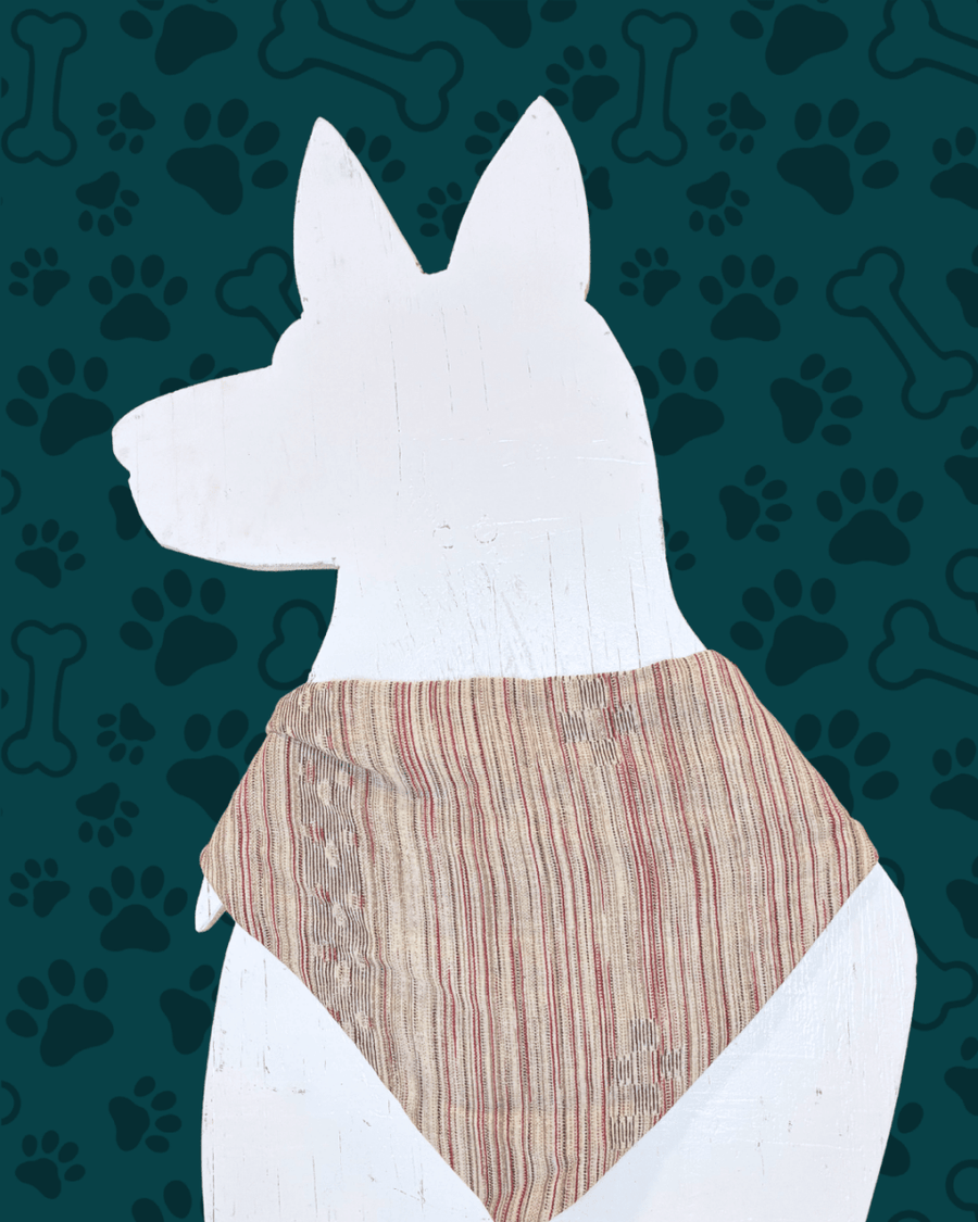 Saree Pet Bandana | Medium - Asha Project Kantha - Saree - Handmade