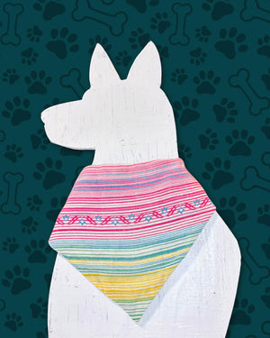 Saree Pet Bandana | Medium - Asha Project Kantha - Saree - Handmade