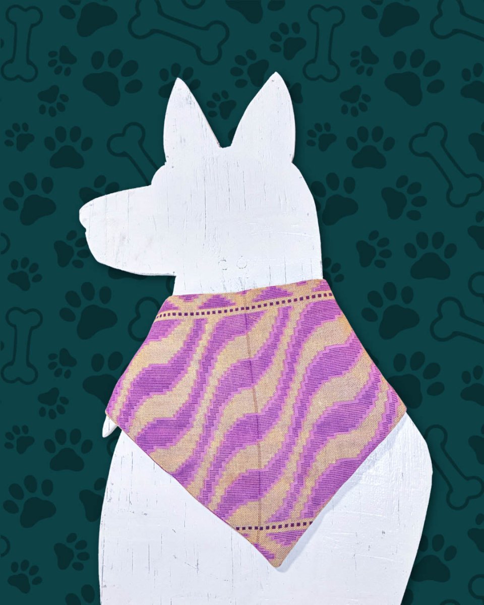 Saree Pet Bandana | Medium - Asha Project Kantha - Saree - Handmade