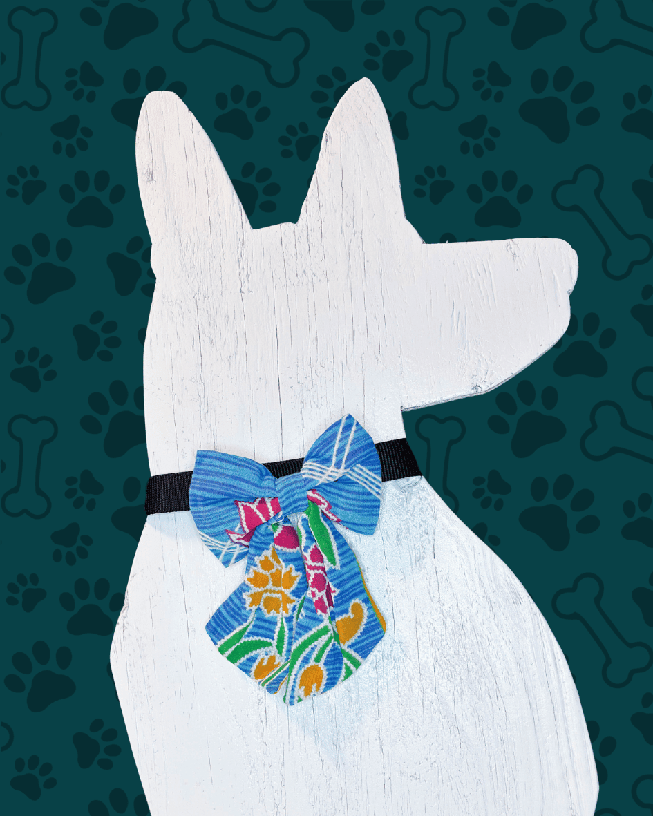 Saree Pet Bow | Large - Asha Project Kantha - Saree - Handmade