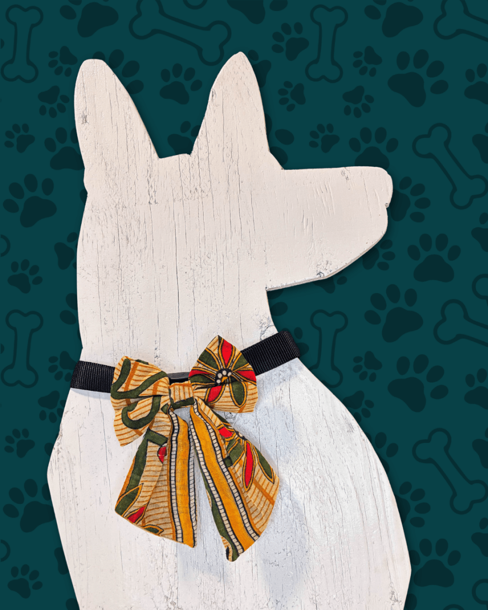 Saree Pet Bow | Large - Asha Project Kantha - Saree - Handmade