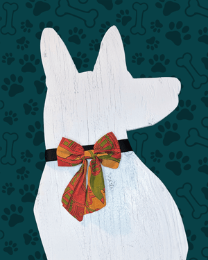Saree Pet Bow | Large - Asha Project Kantha - Saree - Handmade