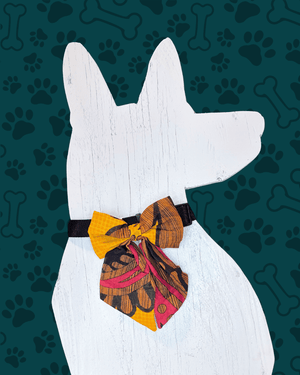 Saree Pet Bow | Large - Asha Project Kantha - Saree - Handmade