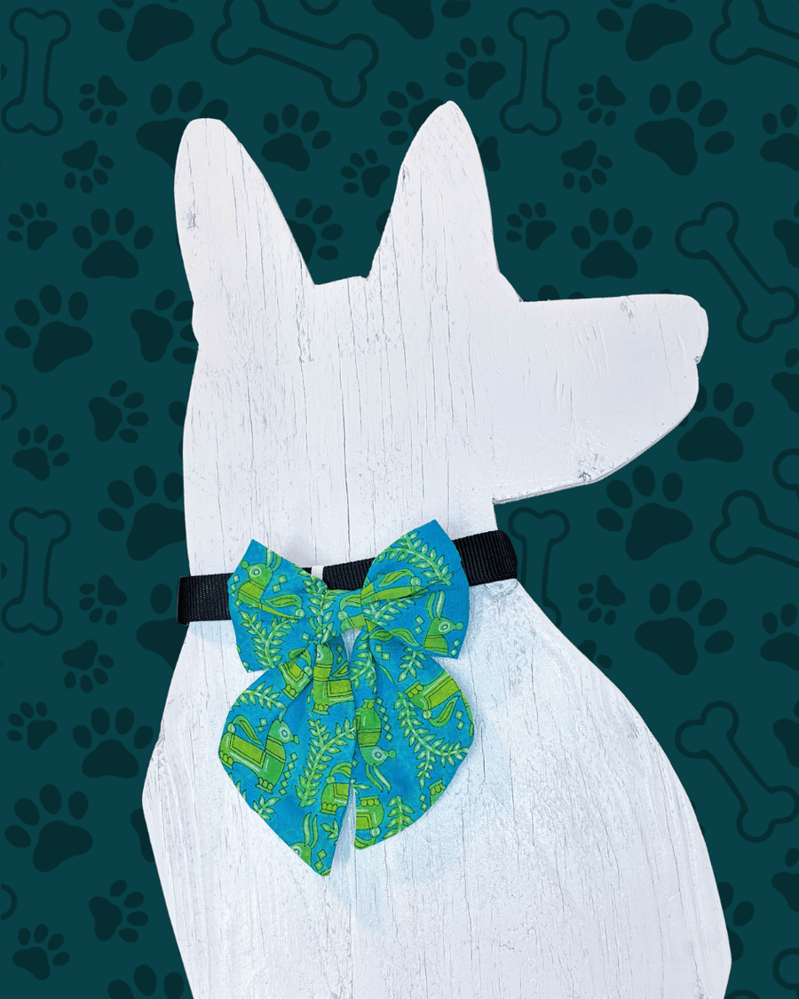 Saree Pet Bow | Large - Asha Project Kantha - Saree - Handmade