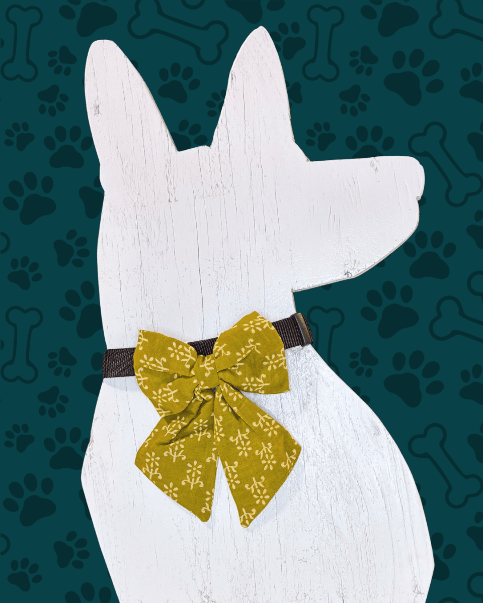 Saree Pet Bow | Large - Asha Project Kantha - Saree - Handmade