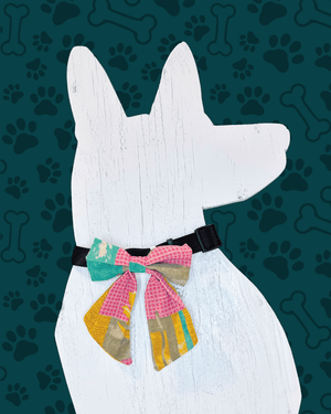 Saree Pet Bow | Large - Asha Project Kantha - Saree - Handmade