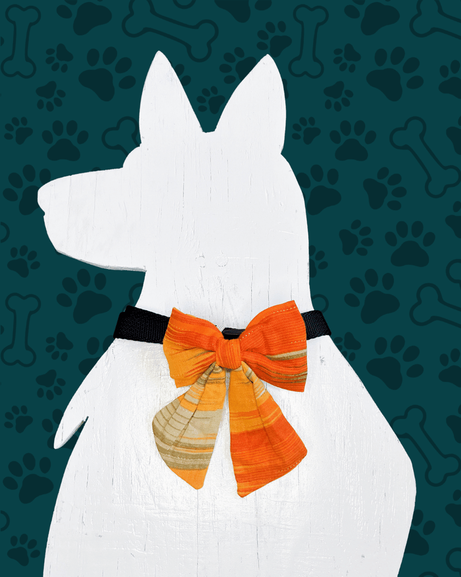 Saree Pet Bow | Small - Asha Project Kantha - Saree - Handmade