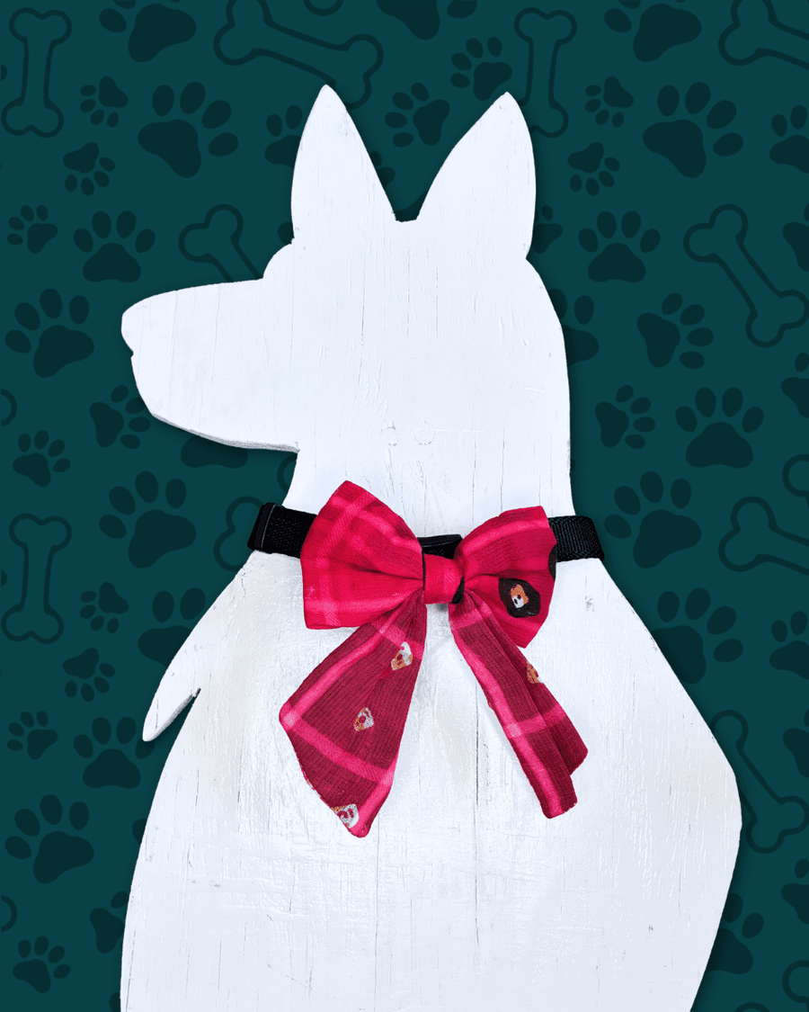 Saree Pet Bow | Small - Asha Project Kantha - Saree - Handmade