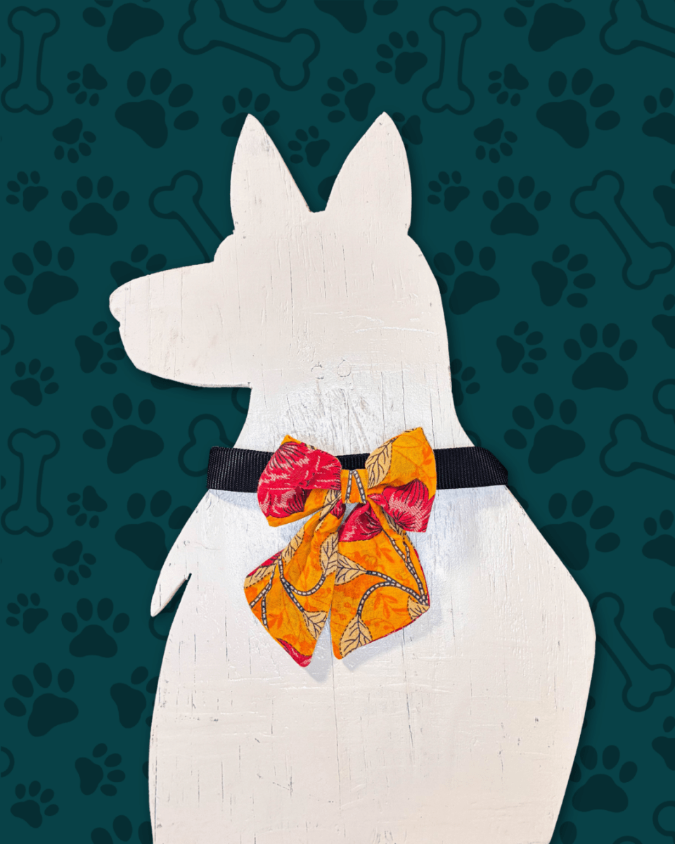 Saree Pet Bow | Small - Asha Project Kantha - Saree - Handmade