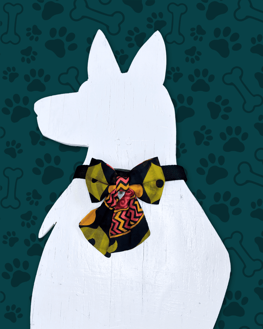 Saree Pet Bow | Small - Asha Project Kantha - Saree - Handmade