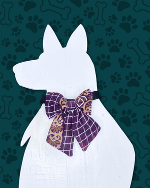 Saree Pet Bow | Small - Asha Project Kantha - Saree - Handmade