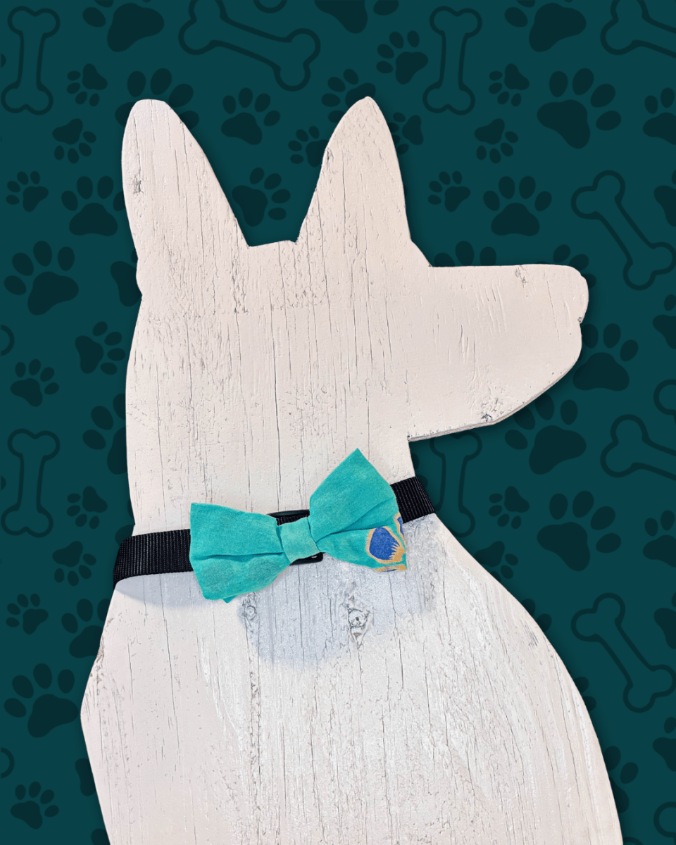 Saree Pet Bowtie | Large - Asha Project Kantha - Saree - Handmade