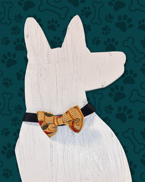 Saree Pet Bowtie | Large - Asha Project Kantha - Saree - Handmade