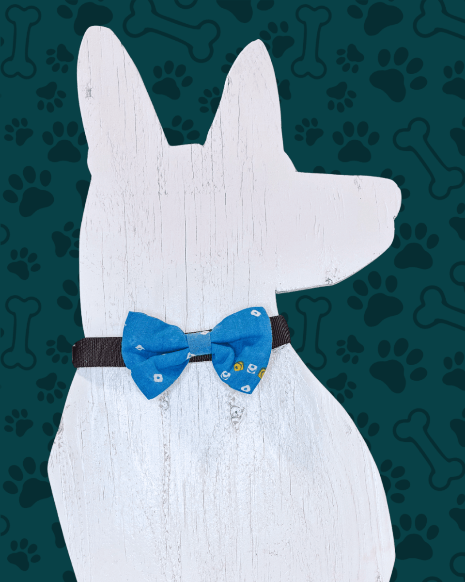 Saree Pet Bowtie | Large - Asha Project Kantha - Saree - Handmade