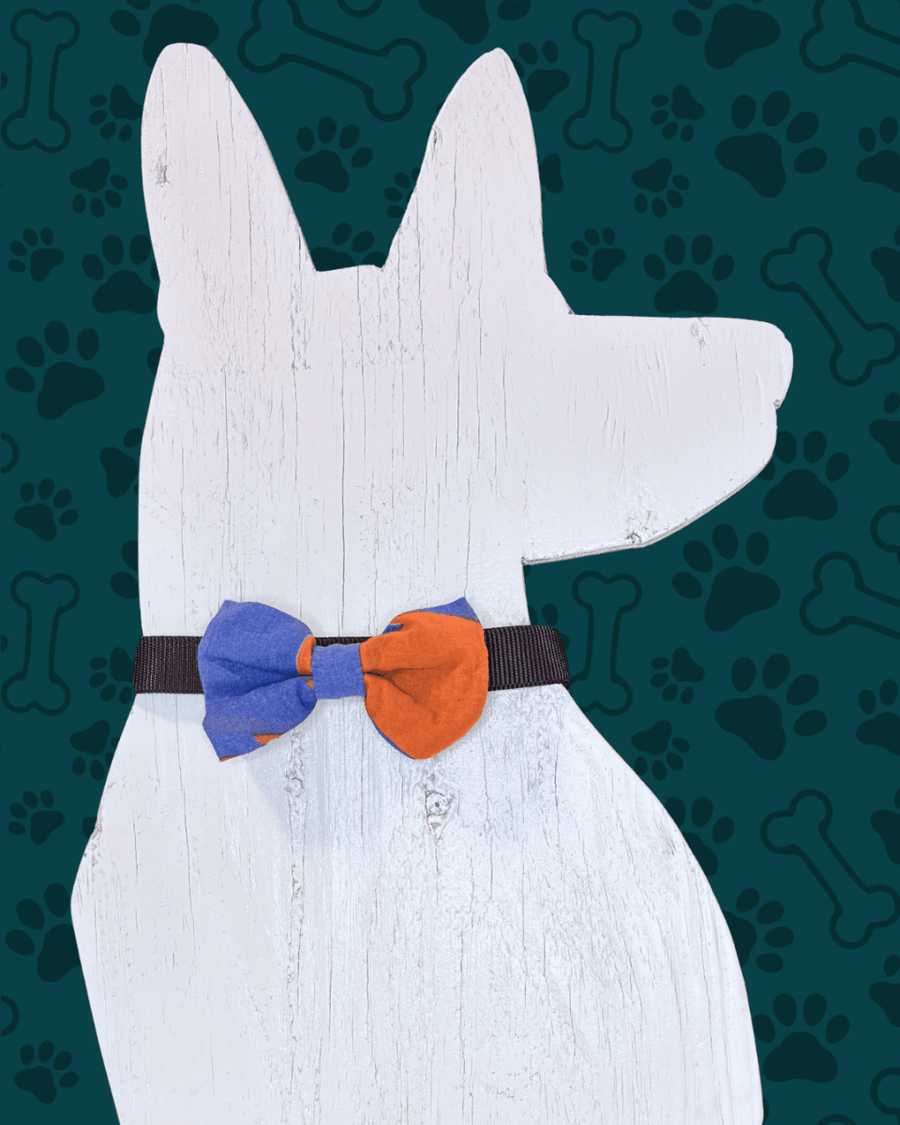 Saree Pet Bowtie | Large - Asha Project Kantha - Saree - Handmade