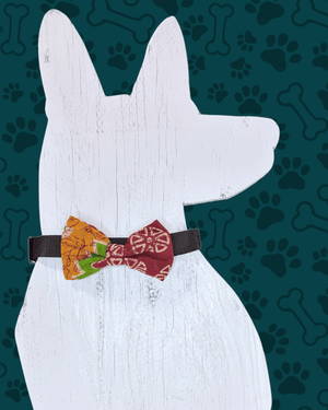 Saree Pet Bowtie | Large - Asha Project Kantha - Saree - Handmade