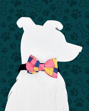 Saree Pet Bowtie | Small - Asha Project Kantha - Saree - Handmade