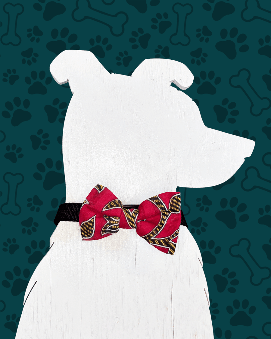 Saree Pet Bowtie | Small - Asha Project Kantha - Saree - Handmade