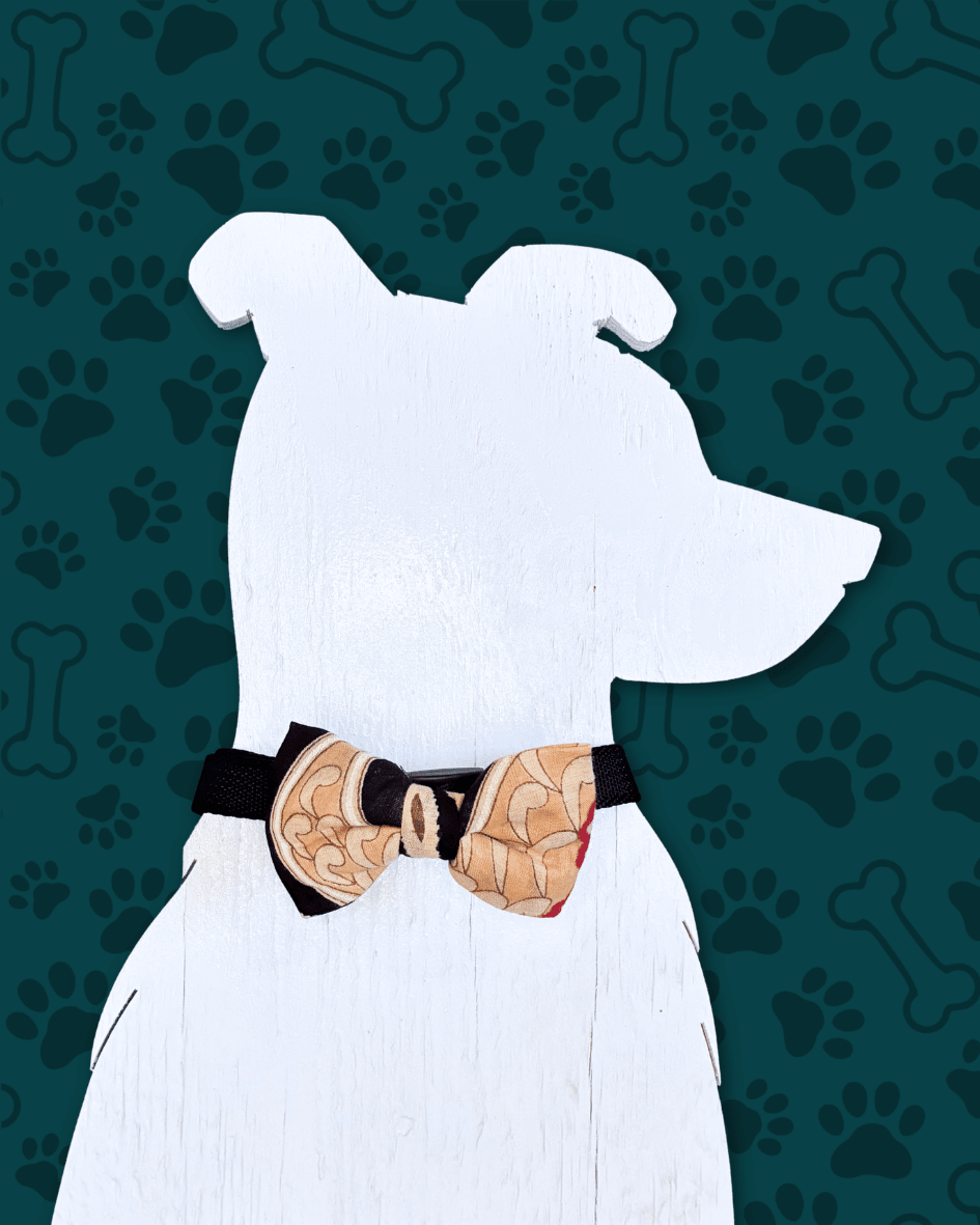 Saree Pet Bowtie | Small - Asha Project Kantha - Saree - Handmade