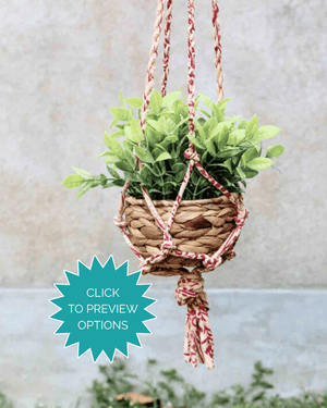 Saree Plant Hanger | Assorted - Asha Project Kantha - Saree - Handmade