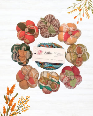 Saree Pumpkin Garland - Asha Project Kantha-Saree-Handmade
