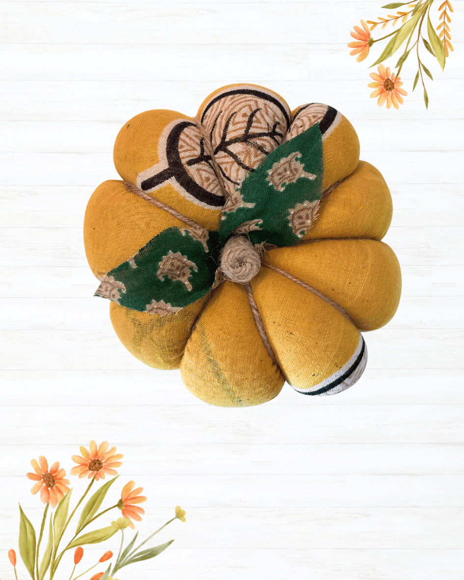 Saree Pumpkin | Large - Asha Project Kantha - Saree - Handmade
