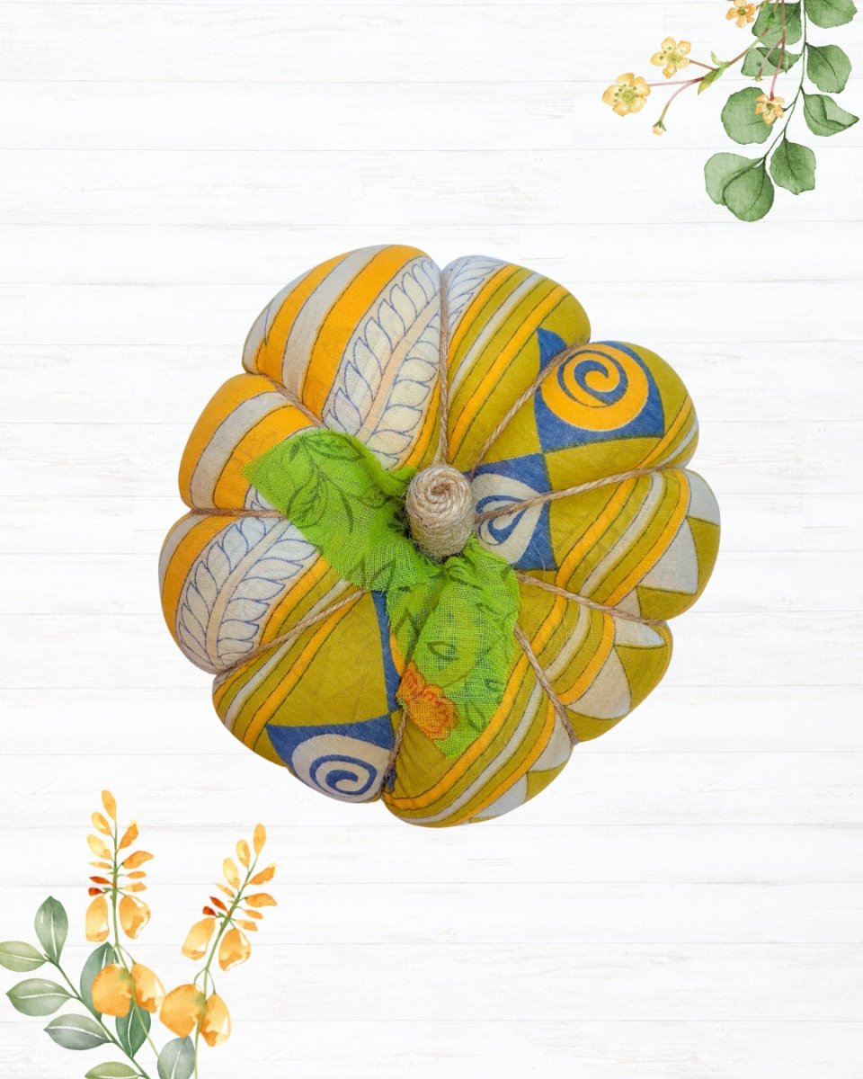 Saree Pumpkin | Large - Asha Project Kantha - Saree - Handmade