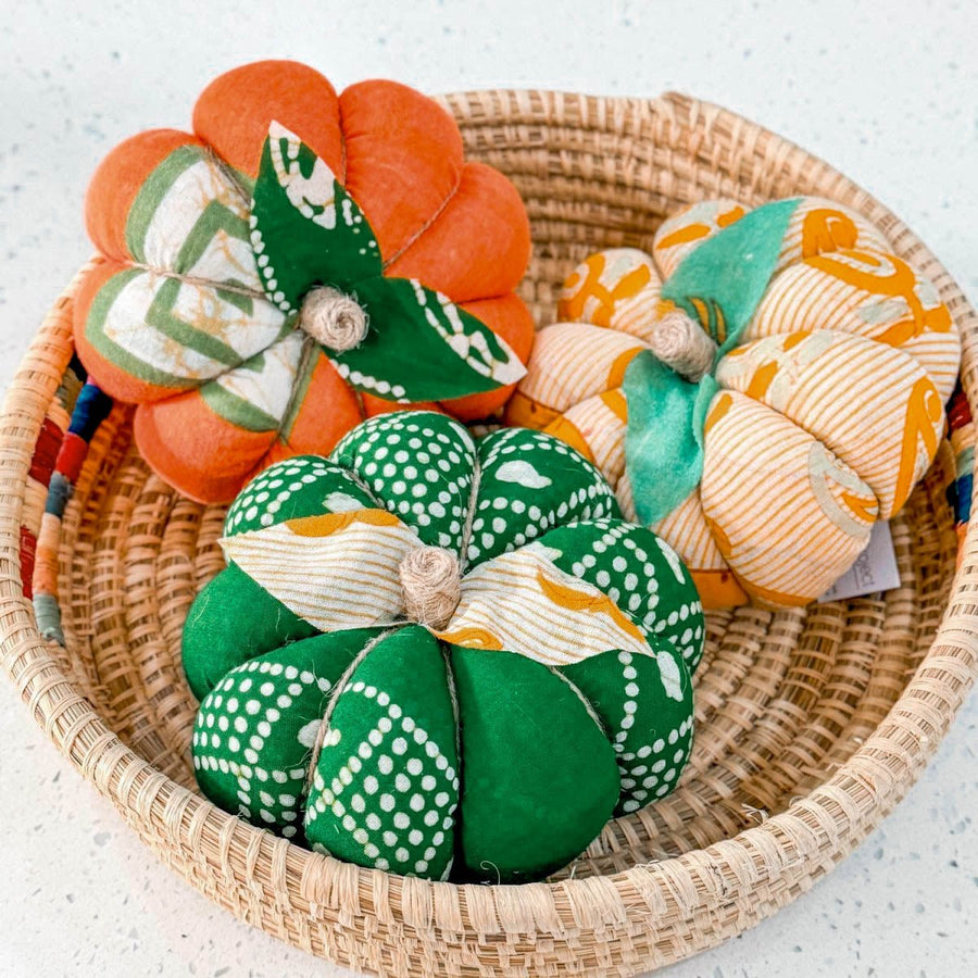 Saree Pumpkin Set | 3 Large - Asha Project Kantha-Saree-Handmade